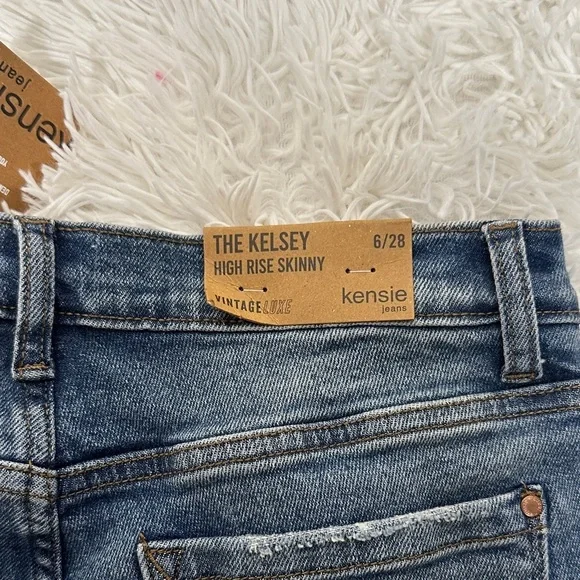 Kensie Women's Blue High Rise Skinny Jeans - Picture 4 of 11